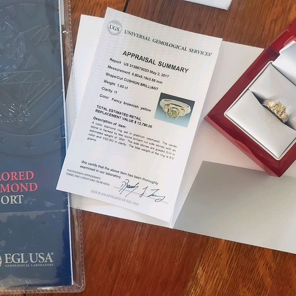 Verragio fancy yellow diamond ring 1.53 tcw - Picture 4 of 12
